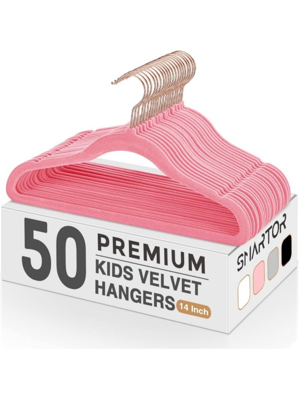 50 Pack Kids Velvet Hangers - Non-Slip Felt Toddler Clothes Hangers